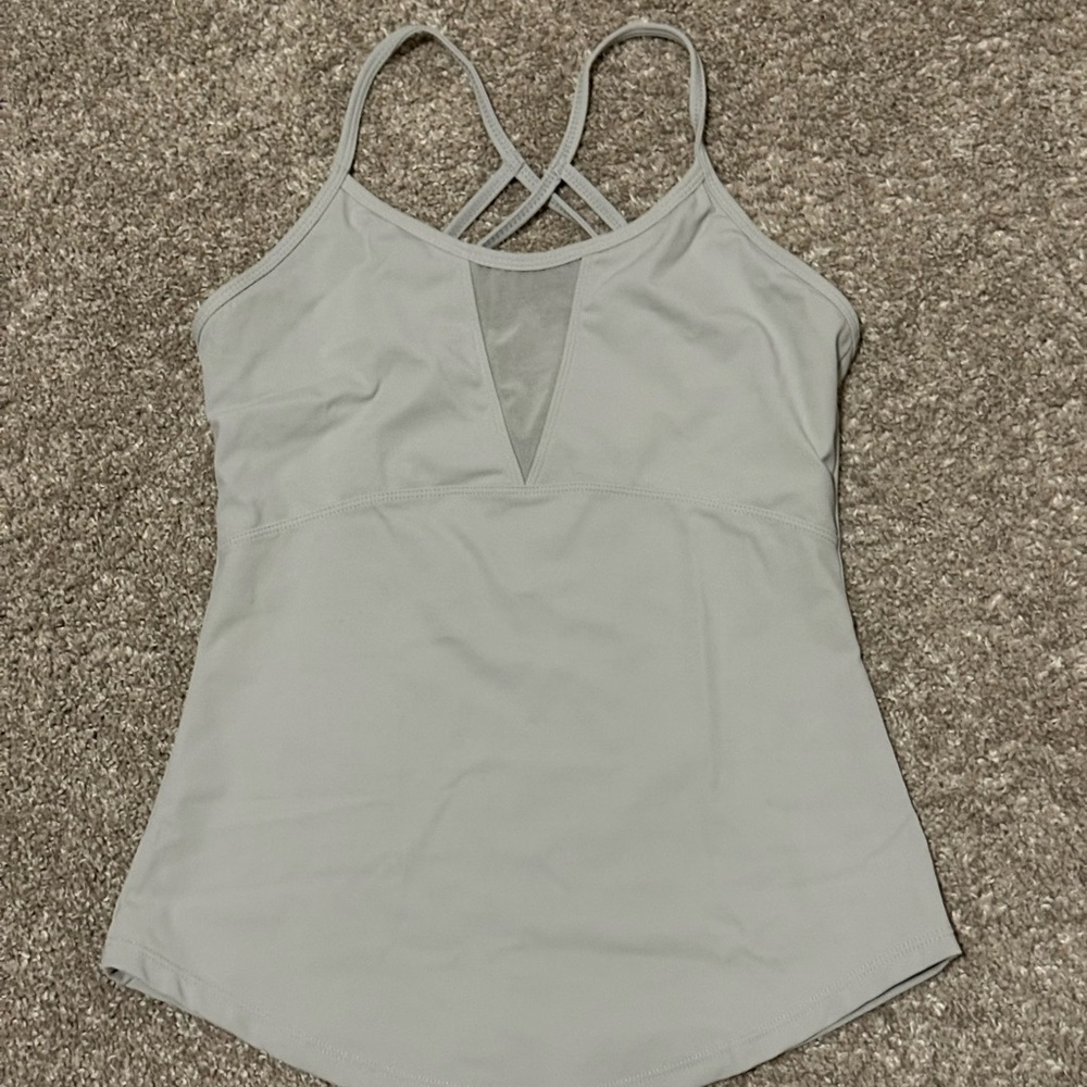 BuffBunny Light Gray Strappy Tank Top
